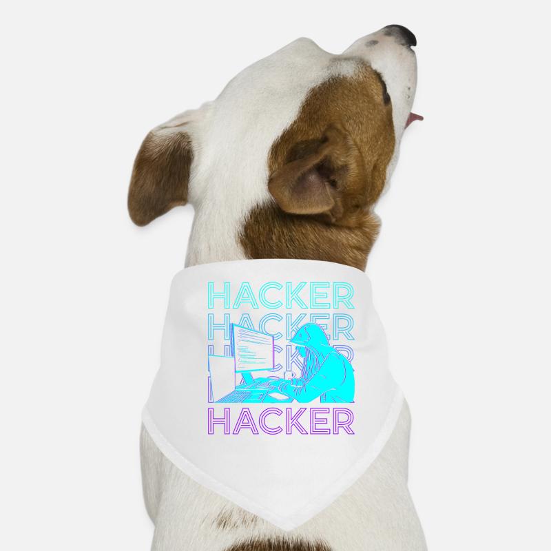 Hacker Hacking Hack Coding Programmierung Retro Hunde-Bandana