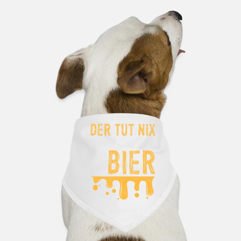 Der will nur Bier Männer Biertrinker Grill Hunde-Bandana