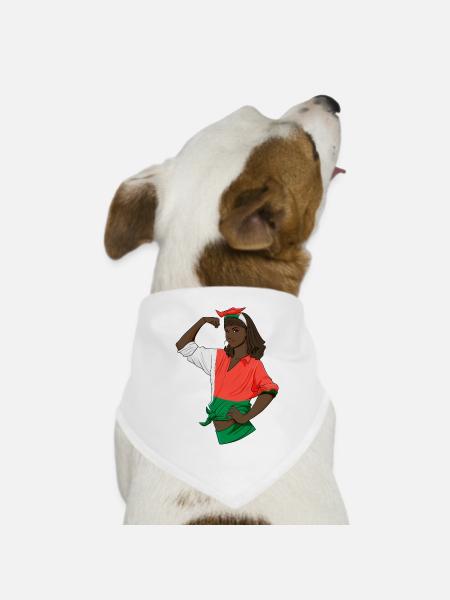 Madagascar Girl Unbreakable I Madagascar Héritage - Bandana pour chien - blanc
