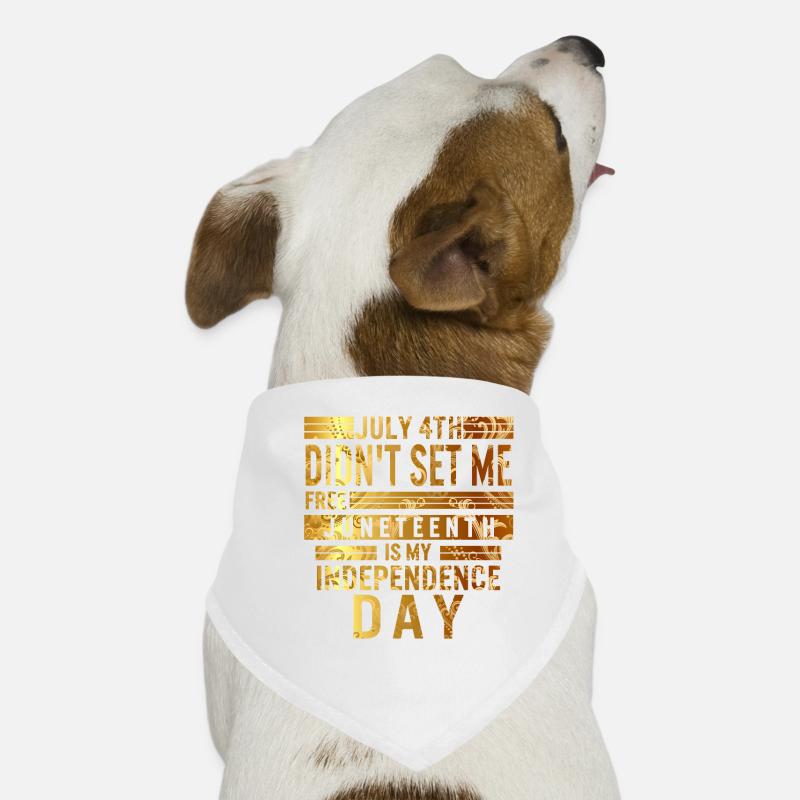 Juneteenth is My Independence Day July 4th Didn't Dog Bandana