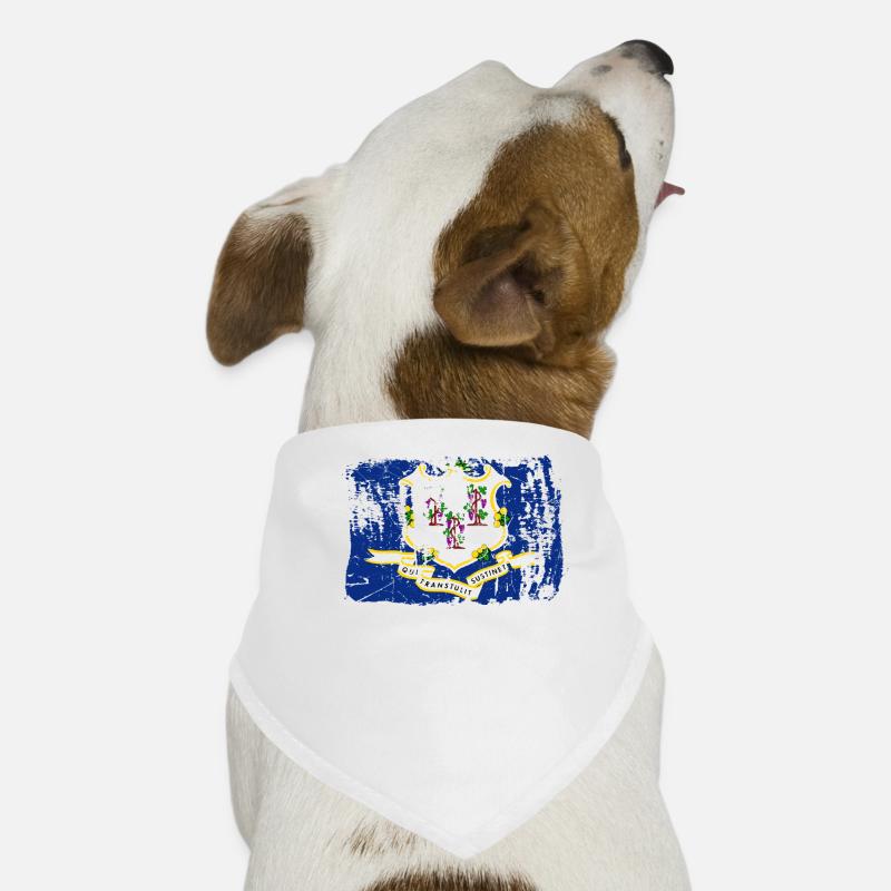Le Connecticut drapeaux fier cadeau Bandana pour chien