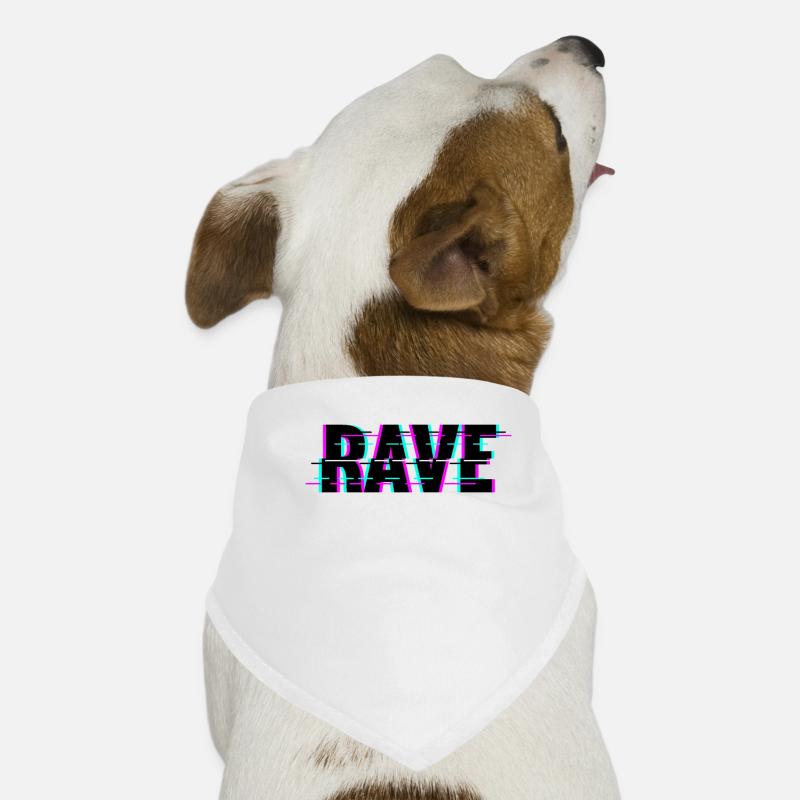 Techno Musik Rave Hunde-Bandana