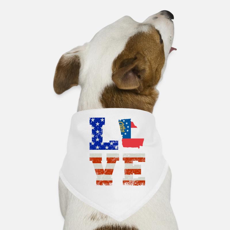 Dear georgia Usa flags gift Dog Bandana