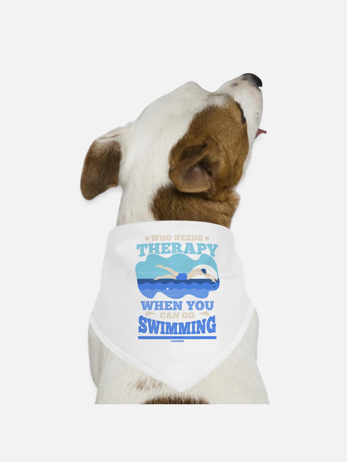 Nager - Bandana pour chien - blanc - Devant