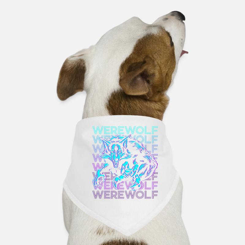 Werewolf Retro Dog Bandana