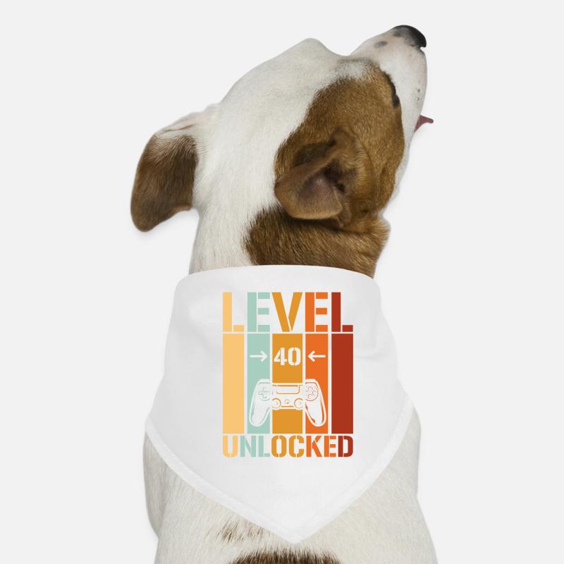 40th Birthday Level 40 unlocked Dog Bandana