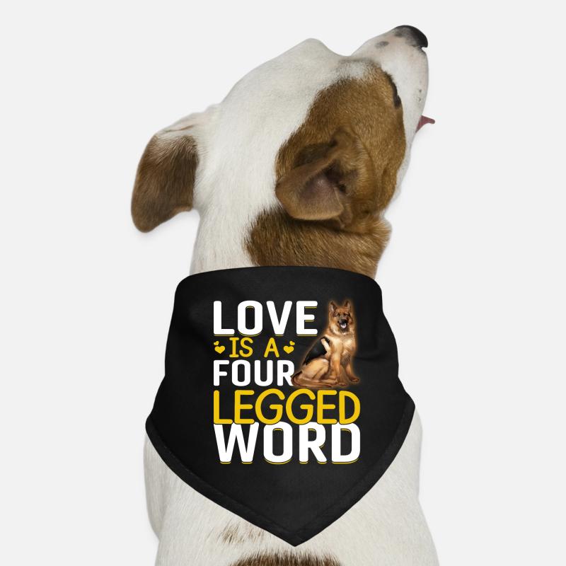 German Shepherd Love Four-legged Word Dog Bandana