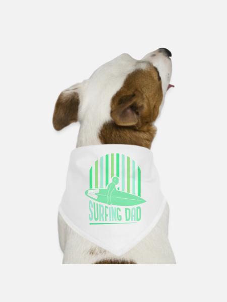 Surf Père Surf Surf Surf Surf Surf surfant - Bandana pour chien - blanc