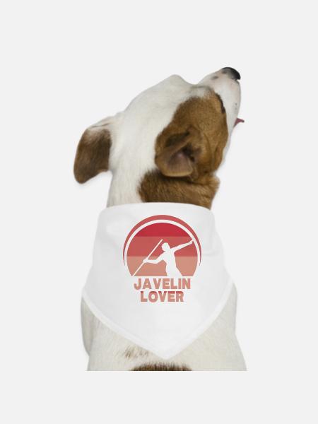 Javelin Throwing Lovers Javelin Thrower Javelin Throw - Dog Bandana - white