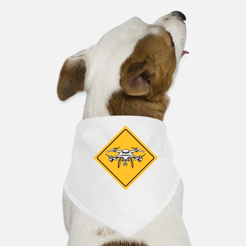 Drone avec panneau d’avertissement Drone flyer Bandana pour chien
