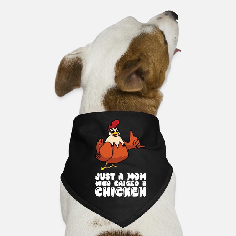 Une seule mère élevant un poulet Bandana pour chien