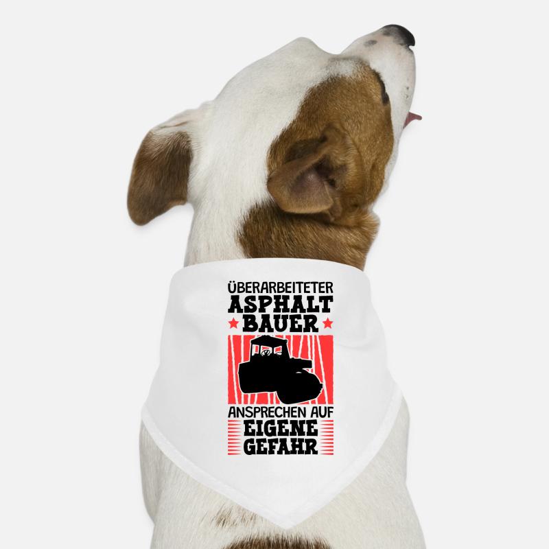 Überarbeiteter Asphaltbauer Straßenbauer Hunde-Bandana