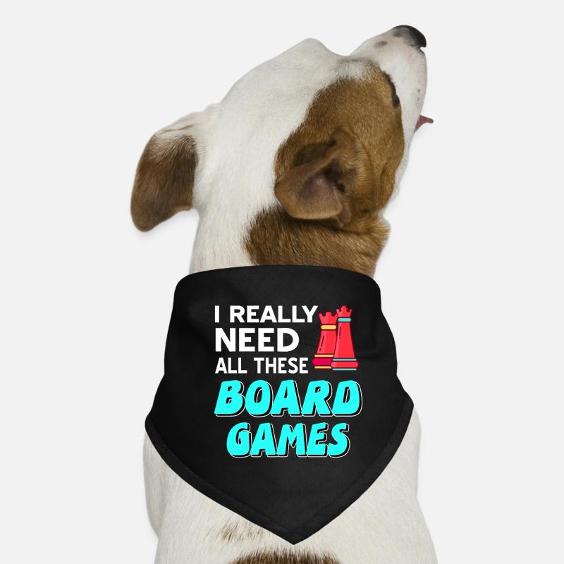 I Really Need All These Board Games Cool Chess Dog Bandana