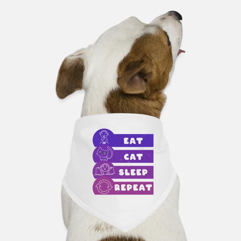 Eat Cat Sleep Repeat Dog Bandana