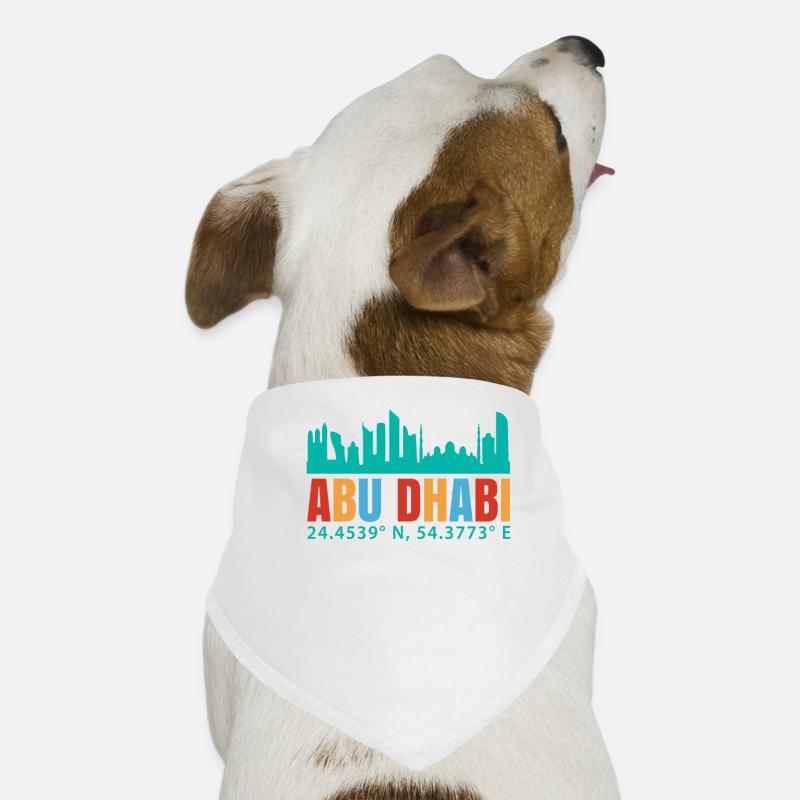 Abu Dhabi - Hunde-Bandana - Weiß