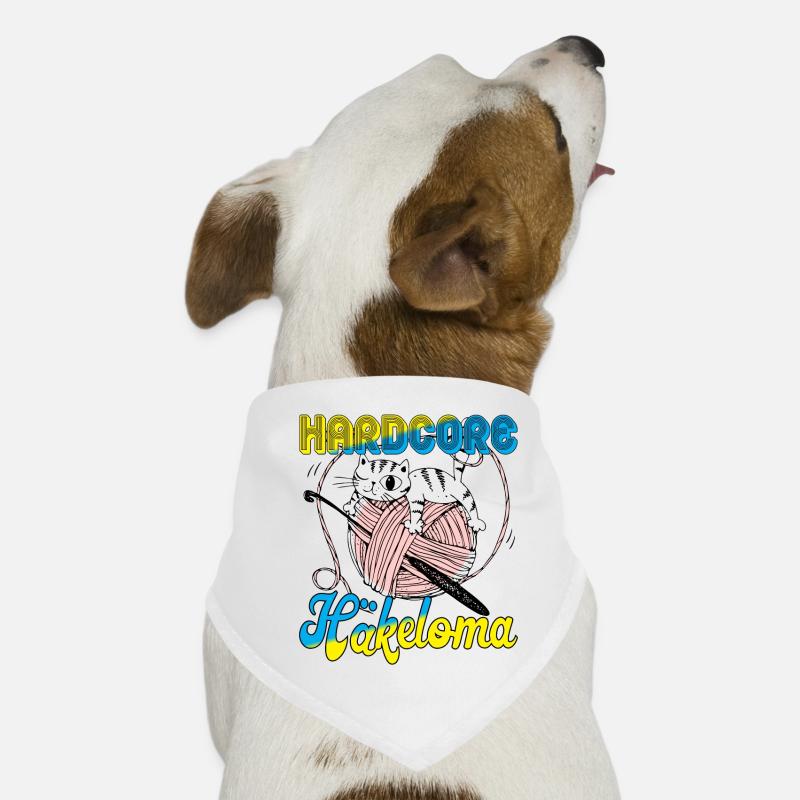 Hardcore Häkeloma - Hunde-Bandana - Weiß