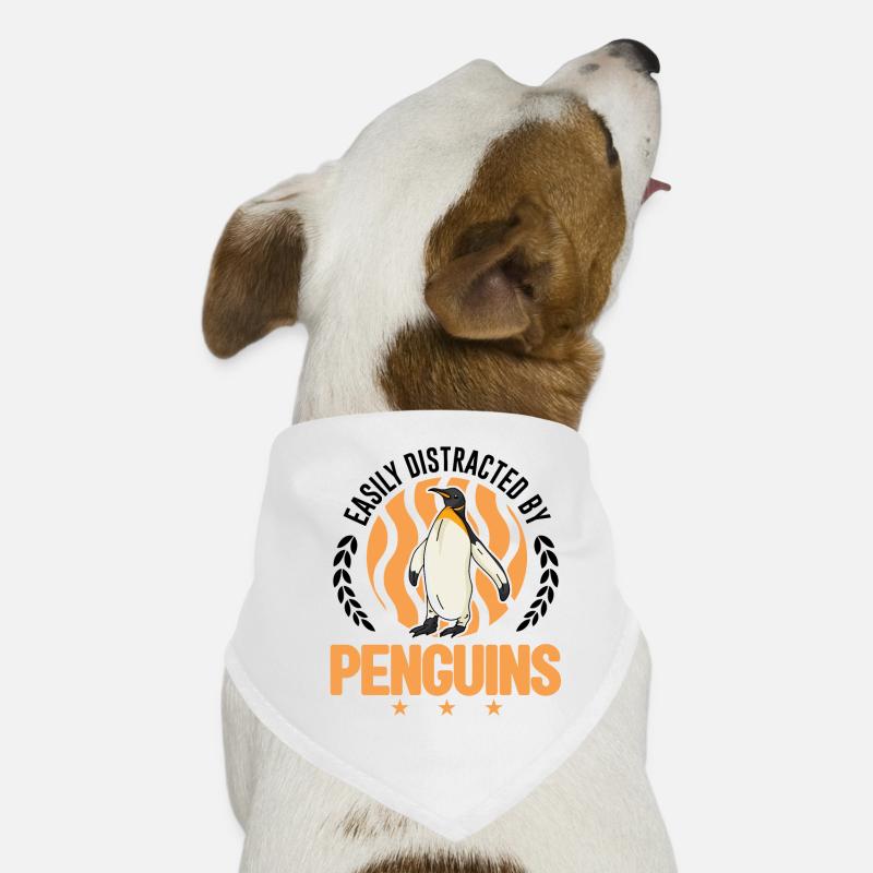 Easily distracted by Penguins Penguin Dog Bandana