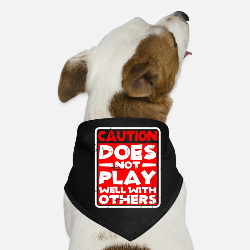 Attention, ne joue pas bien avec les autres 30 Bandana pour chien
