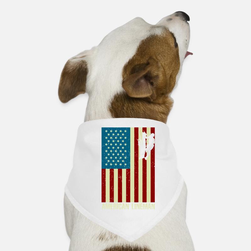 American Flag Lineman Linesworker Dog Bandana