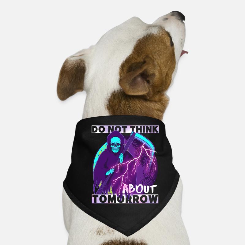 Horror Sensenmann, Grim-Reaper, lustiger Spruch Hunde-Bandana