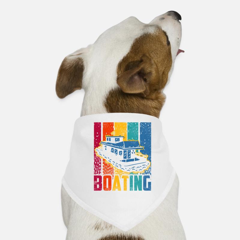 Bootfahren Segelboot Schiff Boot Yacht - Hunde-Bandana - Weiß
