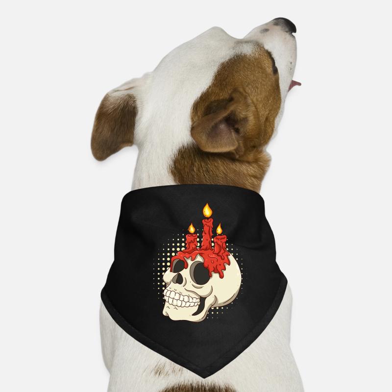 Crâne de décoration d’Halloween Bandana pour chien