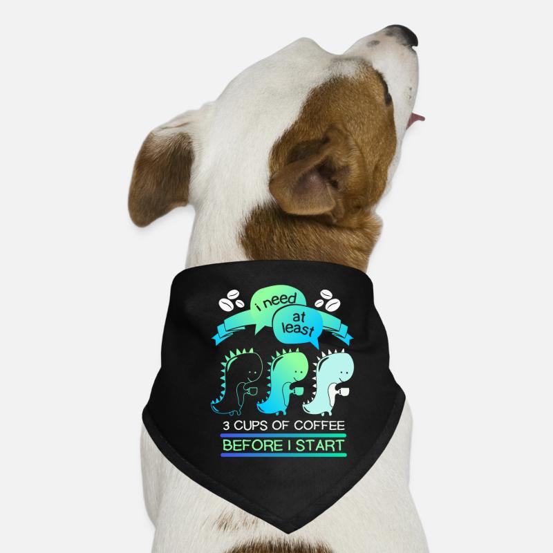Dinosaurier Kaffeetrinker, Kaffee lustiger Spruch Hunde-Bandana