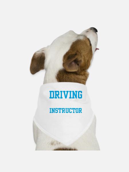Driving instructor Driving lesson Driving school Driving student - Dog Bandana - white