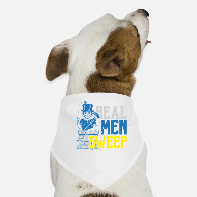 De vrais hommes balayent la cheminée du ramoneur à plat Bandana pour chien