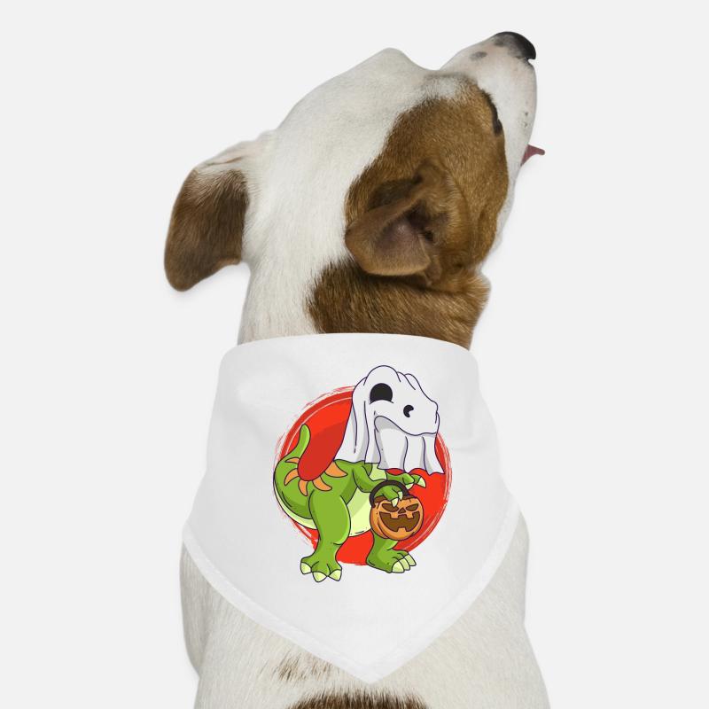 Dinosaur Halloween Ghost Dog Bandana