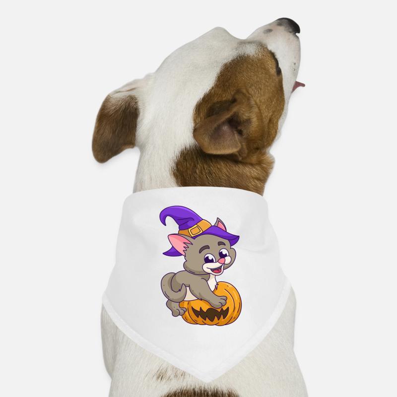 Pumpkin Halloween Witch Dog Bandana