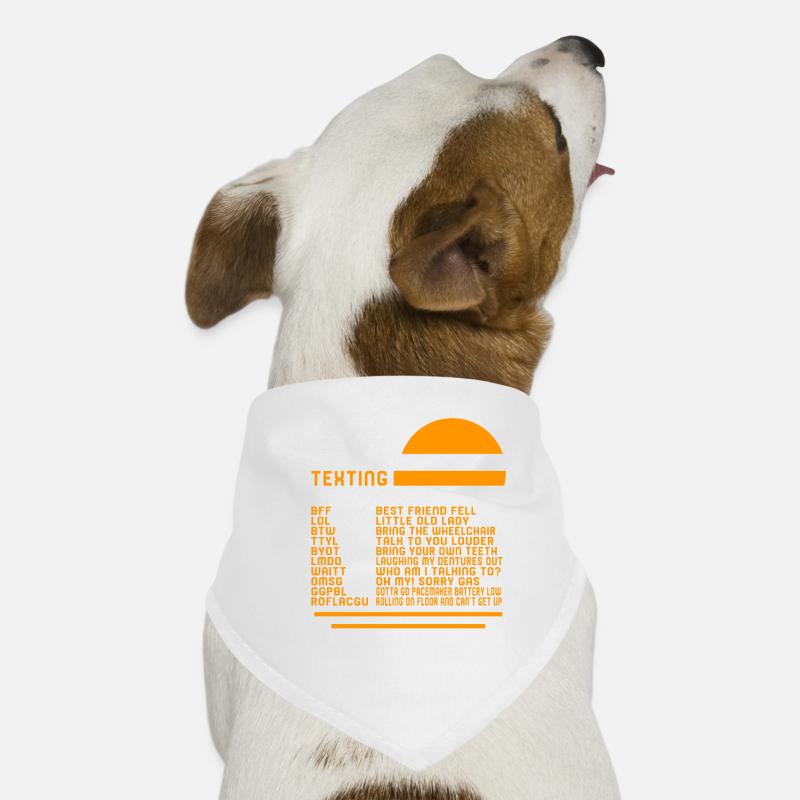 Senior Citizen Texting Code Shirt, Funny Senior Dog Bandana