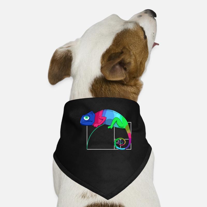 Fibonacci Jour Nombre d’Or Math Caméléon Bandana pour chien