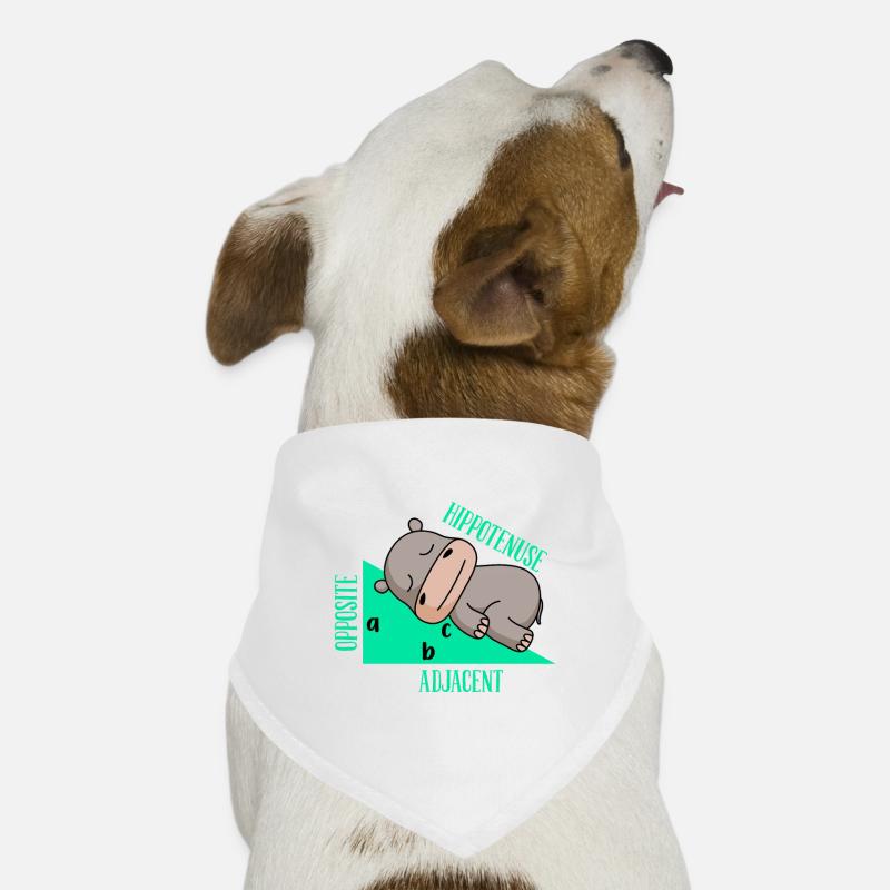Lutiges Math Design Hipotenuse - Bandana pour chien - blanc