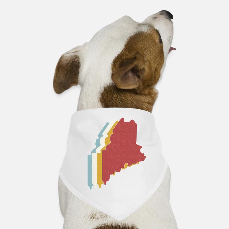USA State - Vintage Map Maine Dog Bandana