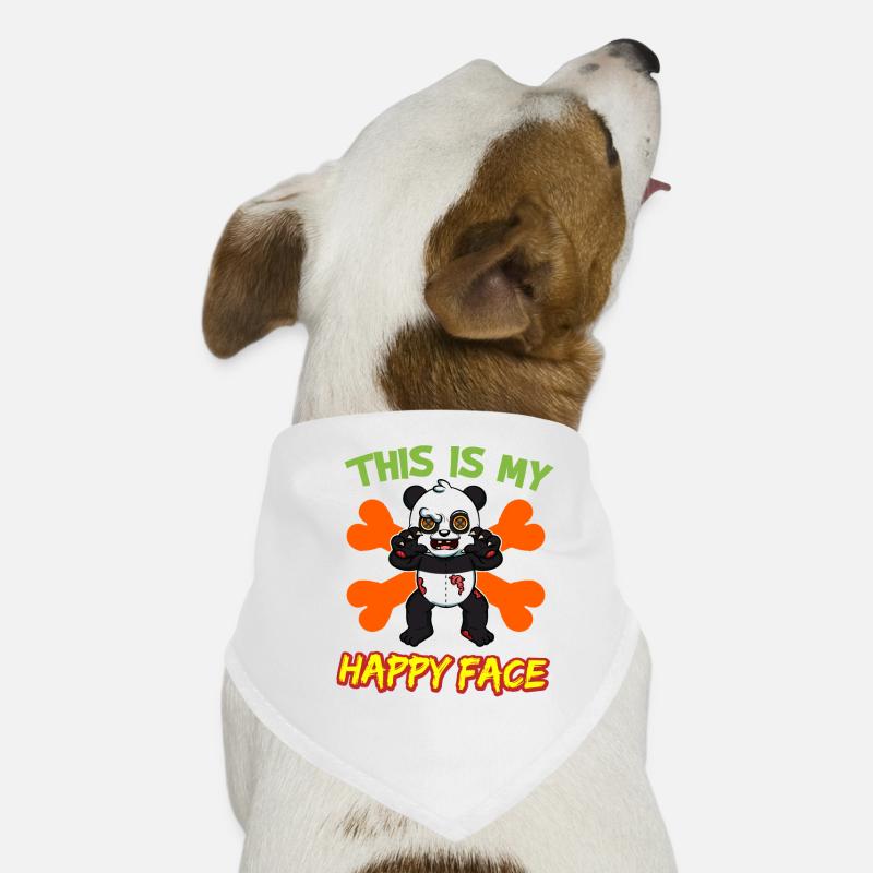 C’est mon visage heureux drôle de monstre d’Halloween Bandana pour chien