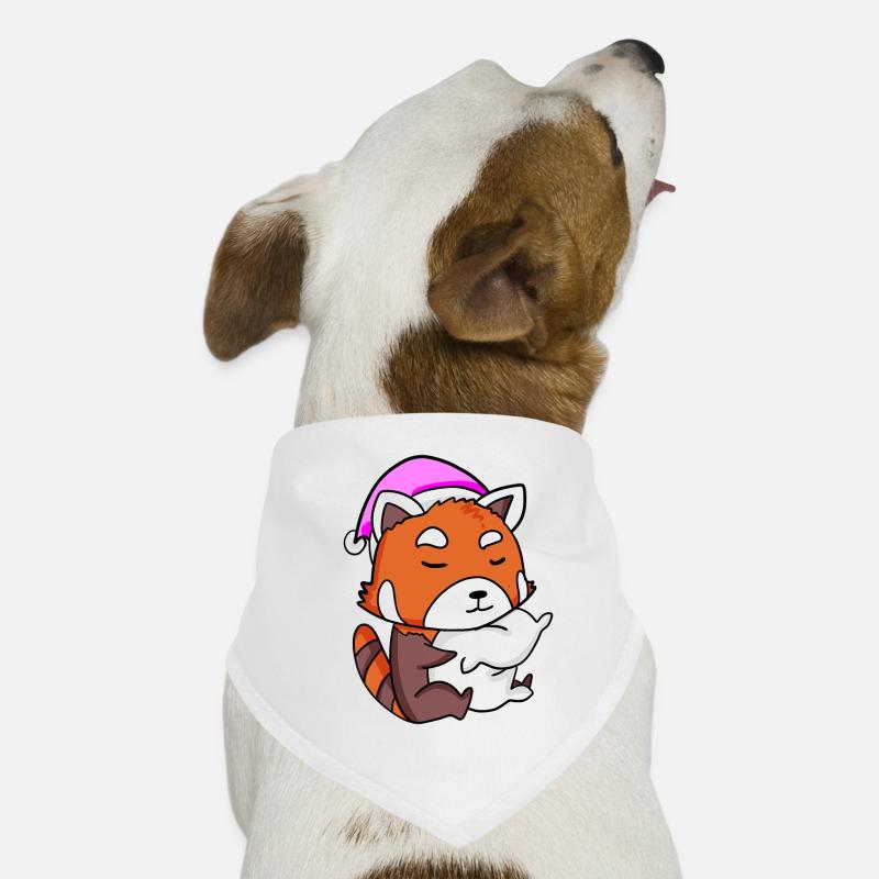 panda roux avec oreiller et bonnet de couchage Bandana pour chien