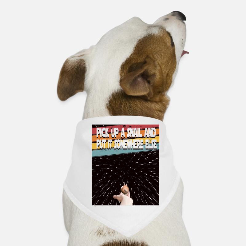 Escargot spatial Escargot spatial Rétro - Bandana pour chien - blanc