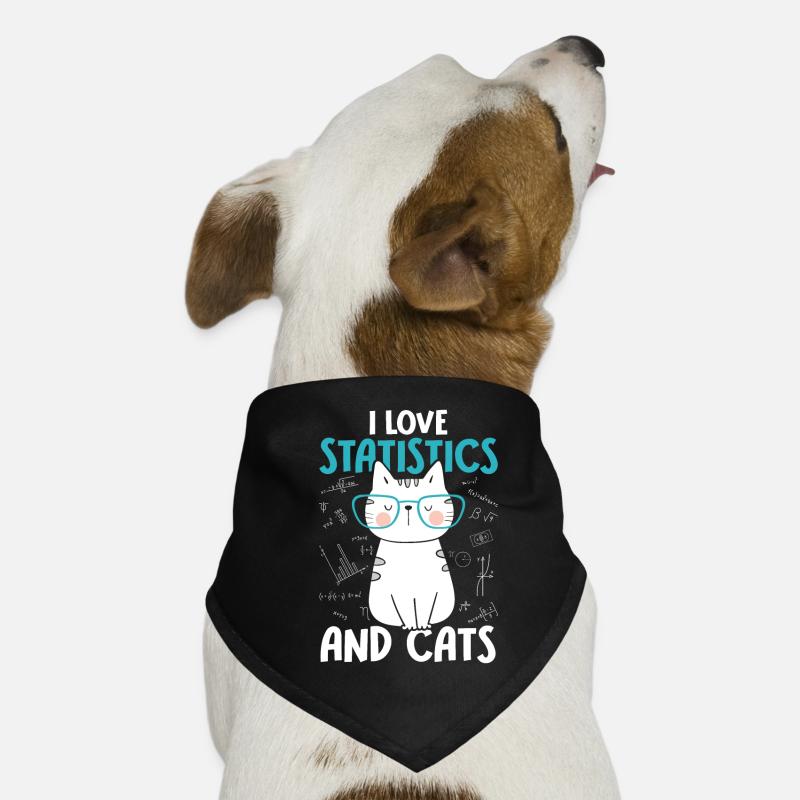 I love cats - Statistics Dog Bandana