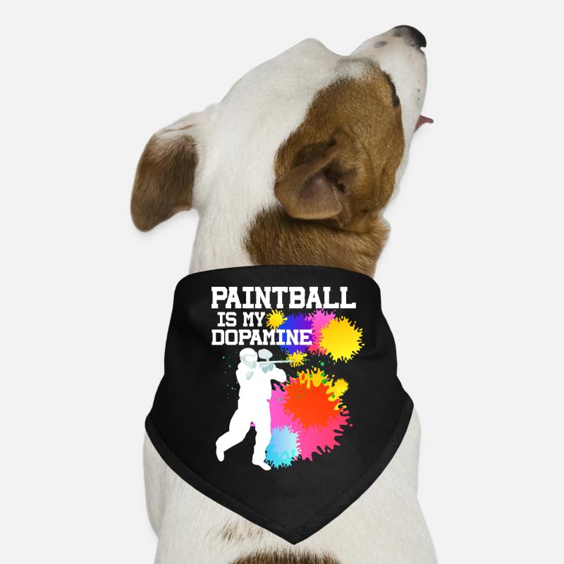 Paintball is my dopamine funny paintball Dog Bandana