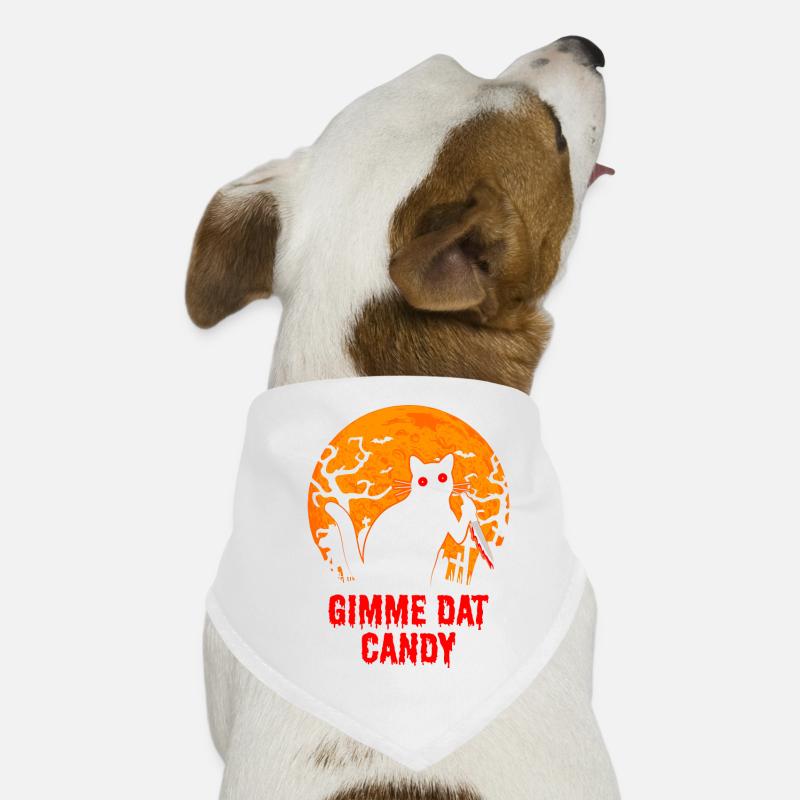 Gimme Dat Candy Cat Creepy Halloween Dog Bandana