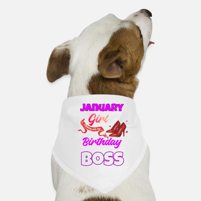 Januar Geburtstag Lustiges Geschenk Hunde-Bandana
