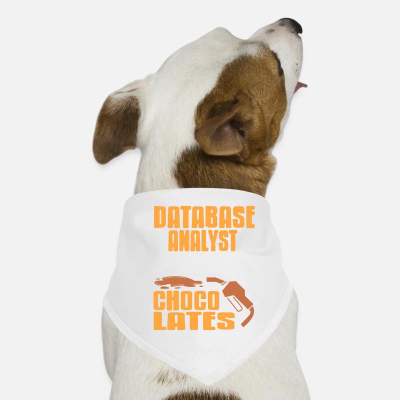 Analyste de base de données alimenté par Choco Lattes Retro Bandana pour chien
