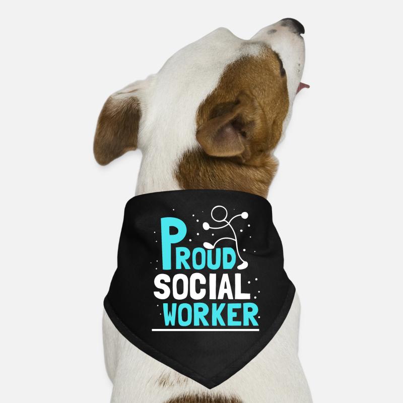Fier travailleur social Formation en travail social Bandana pour chien