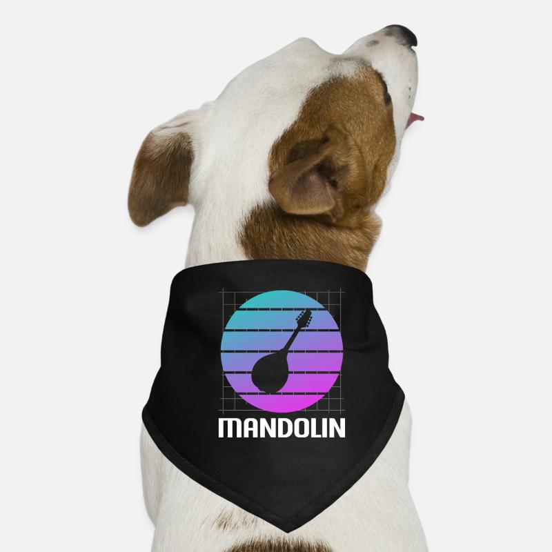 Retro Vintage Classic Mandolin Player Instrument Bandana pour chien