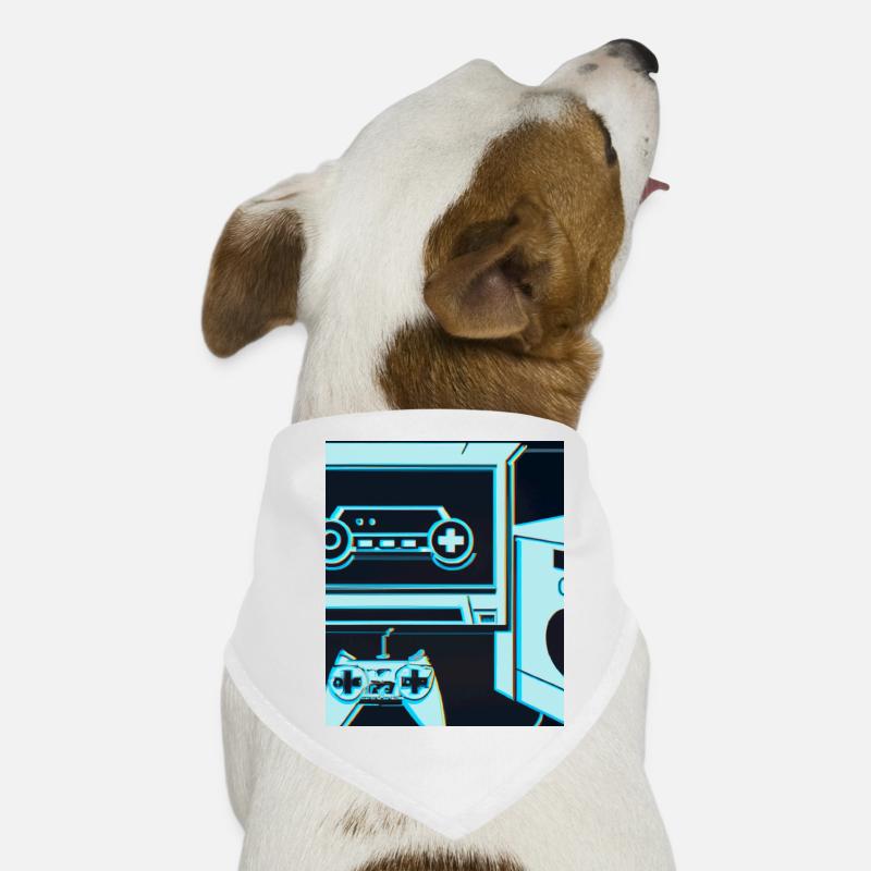 Vaporwave Aesthetic Gaming Konsole Controller Hunde-Bandana