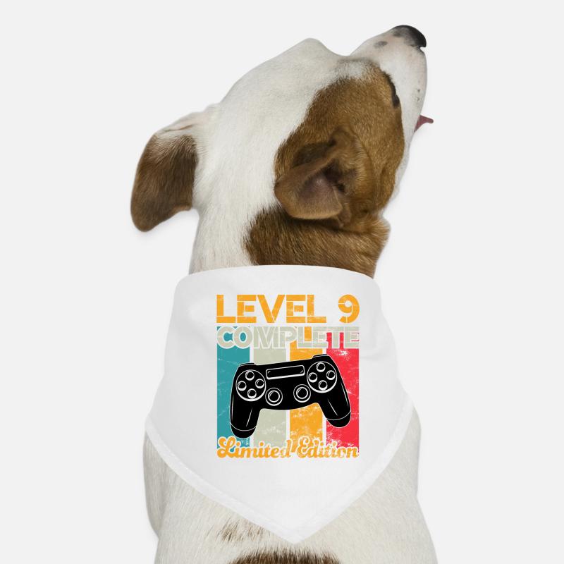 Level 9 complete Gaming Geburtstag Hunde-Bandana
