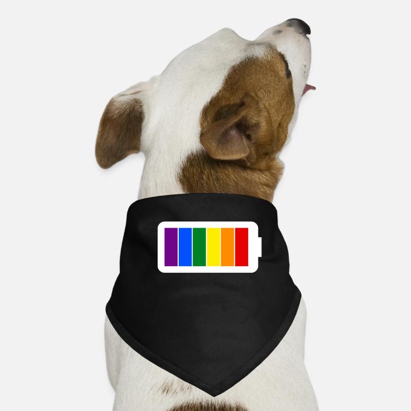 Regenbogenfarben Batterie Loading - Gay Pride Hunde-Bandana