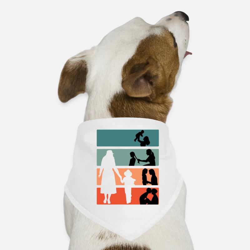 Mutter ein Leben lang Familie Kinder wachsen Mama Hunde-Bandana