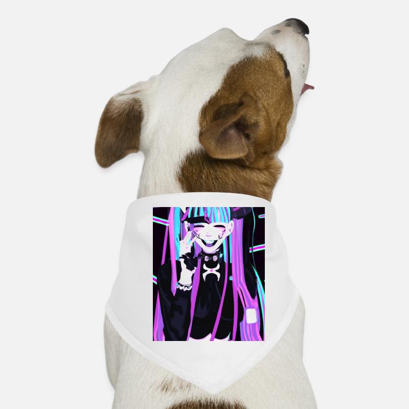 Goth Anime Vaporwave mignon et effrayant Goth Bandana pour chien